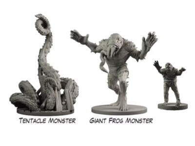 MANTIC Hellboy: Das Brettspiel - Tentakel und Riesenfroschmonster + Minion Modelle