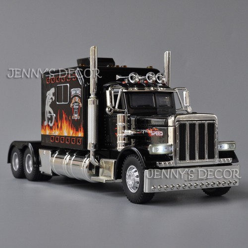 1:40 Scale Diecast Model Semi Truck Toys Peterbilt 389 Tractor Miniature Replica - Picture 9 of 17