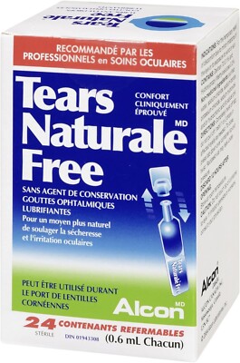 Alcon Tears Naturale Free Eye Drop, 0.6ml FRESH STOCK, LONG EXPIRY From CANADA