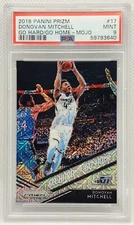 Donovan Mitchell 2018-19 Panini Prizm Go Hard or Go Home Mojo #17 05/25 PSA 9