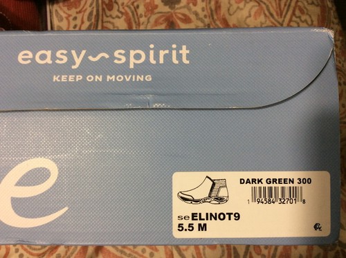 BRAND NEW Easy Spirit Elinot Dark Green Size 5.5 Ankle boots with fur trim - Picture 7 of 9