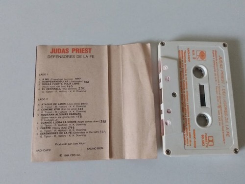 Judas Priest Defenders Of The Faith - Cassette Tape Argentina Pressing VG+ Cond - Picture 3 of 3