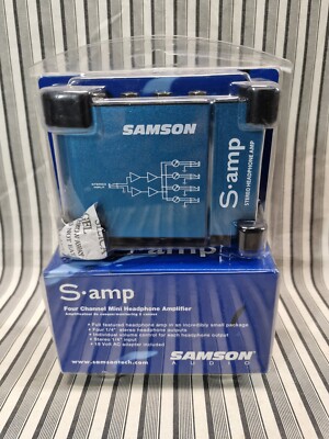 Samson S-amp Stereo Headphone Amp Amplifier 4 Four Channel