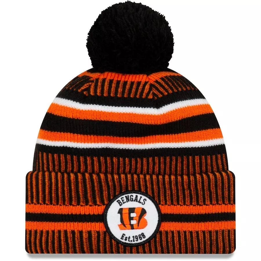 Authentic New Era Cincinnati Bengals On Field Sport Knit Beanie