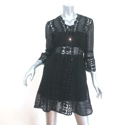 black guipure lace mini dress Delta Mini Dress main image 0