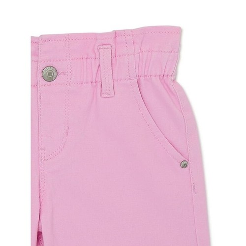 Blue Spice Paper Bag Short Girls 10 Tea Rose Cotton Stretch Button Elastic Waist - Picture 2 of 3