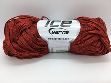 Red Melange Viscose Shine Bulky 58905 Skinny Net Ribbon Yarn 50gr 60yds