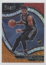 2020 Panini Select Courtside Red White Orange Shimmer Prizm Xavier Tillman 03wd