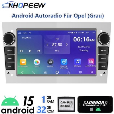 Für Opel Astra H Corsa C D Vectra Zafira B Android 15 Bluetooth Autoradio GPS FM