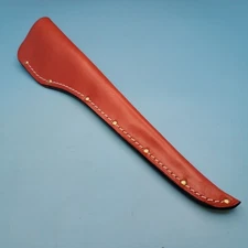 Fixed Blade Fillet Knife Sheath Brown Leather Belt Pouch Case 12.25"x 11.75"