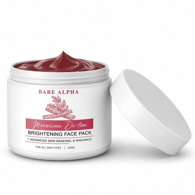 Moroccan DeTan Brightening Face Pack for Advanced Skin Renewal & Radiance 100g