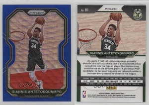 2020-21 Panini Prizm Blue Wave Prizm Giannis Antetokounmpo #111