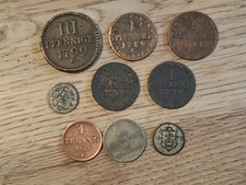 Sachsen Lot 9 M&uuml;nzen 1679 - 1847 mit Silber