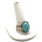 Southwest Sterling Turquoise Opal Chip Inlay Rope Twist Ring Lot of 5 #S5651-1 — photo 2