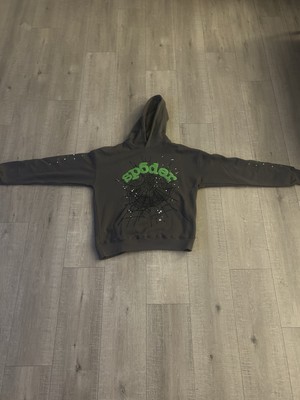 Sp5der Wait Web Hoodie '' Slate Grey''