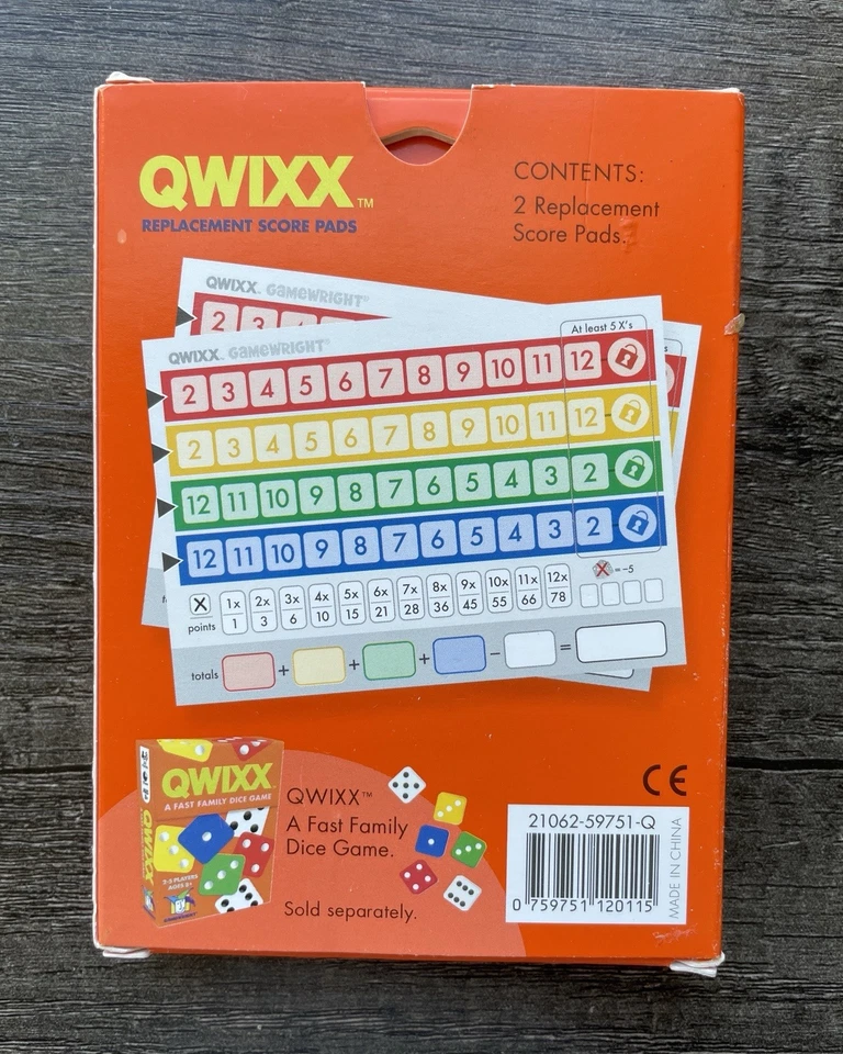 GameWright Qwixx Score Sheets ONLY 200 Replacement Pad for Family Dice Game 2020 - Image 2 of 4