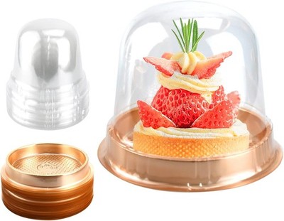 Clear Plastic Mini Cupcake Container,50 PC Mooncake Boxes Muffin Pod Dome Muffin