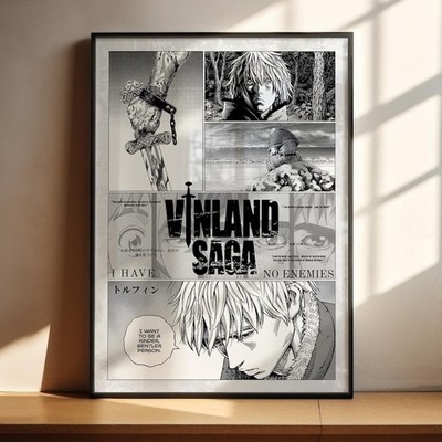 Vinland Saga Anime Poster, Thorfinn Manga Art Print, Anime Gifts
