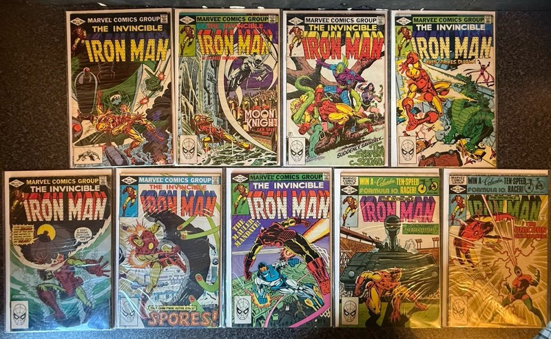Iron Man #154-162 Marvel UK Variant Lot Moon Knight Bronze Age Comics