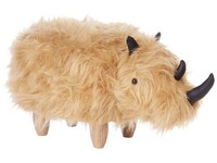 Flauschiger Hocker In Tierform Felloptik Sandbeige Tierhocker FüR Kinder Rhino