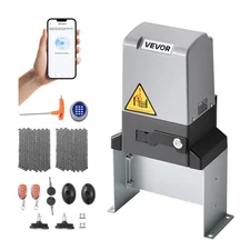 VEVOR 900W Electric Sliding Gate Opener 4409lbs Chain Drive Infrared 2 Remotes