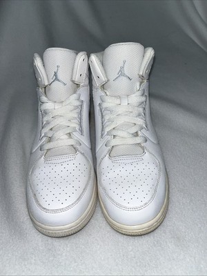 Nike Air Jordan 1 Flight 3 Mid Top White Youth Sneaker Shoes 707320-100 Size 7 Y