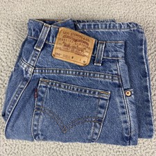 Vintage Levis 550 Jeans Womens 4 Blue Relaxed Fit Tapered Leg Made USA 90s