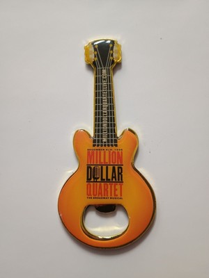Johnny C Guitar-Shaped Million Dollar Quartet Bottle Opener  Metal & Enamel