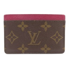 LOUIS VUITTON M60703 Porte Cartes  Simple Card Case Monogram canvas Ladies...