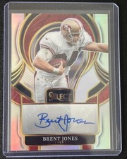 2025 Panini Select- #SIP-BJS Brent Jones Silver Auto Prizm San Francisco 49ers