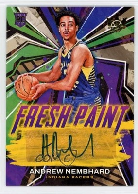 2022-23 Panini Court Kings Fresh Paint /199 Andrew Nembhard Rookie Auto RC 1uw6