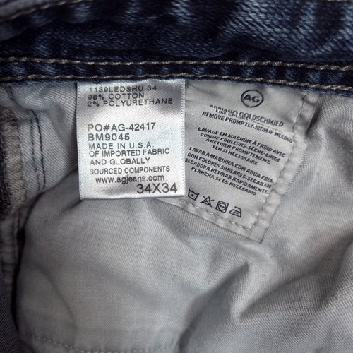 AG Adriano Goldschmied The Dylan Jeans Mens 34x34 Skinny Dark Wash Stretch USA - Picture 3 of 9