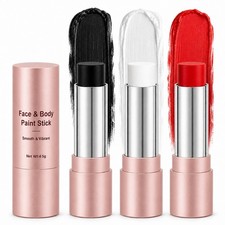Body Face Paint Sticks 3pcs Black White Red Face Paint Sticks Eye Black Set