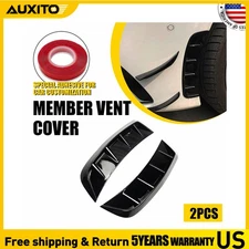 2x black ABS Side Fender Vent Air Wing Cover Body Moldings Trim Universal