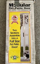 Ideal Modular Aluminum Dog Pet Patio Door Satin Silver Small 5x7" Flap