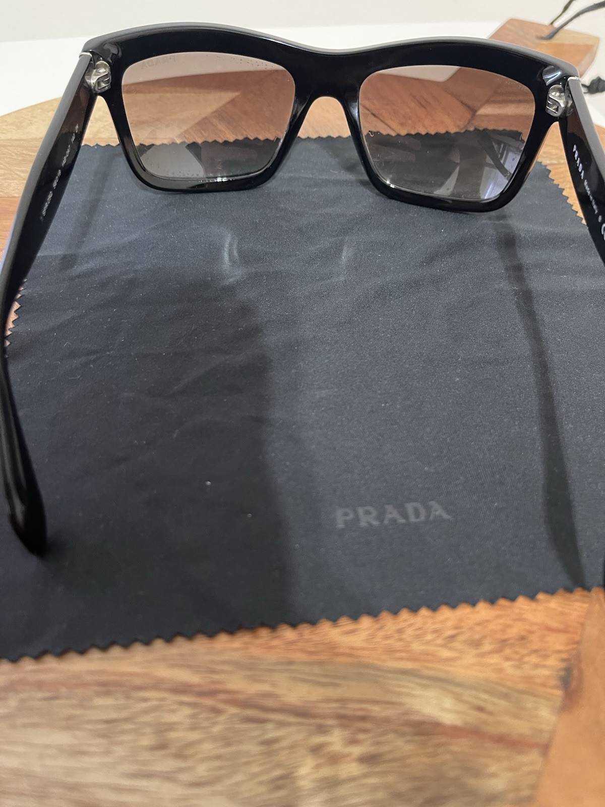 PRADA Rectangle Sunglasses Black Frame - image 3