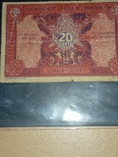 billet de 20 cents Indochine 1942