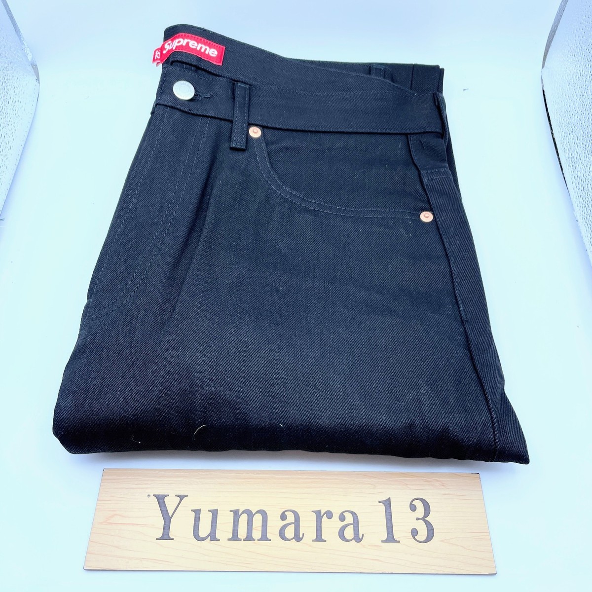 Supreme Rigid Baggy Selvedge Jean Rigid Black Indigo 2colors 25SS
