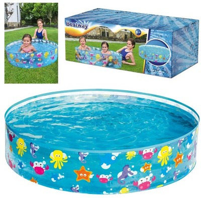 Bestway Fill-N-Fun Planschbecken Sparking Sea 122 cm - Kinderpool Schwimmbecken