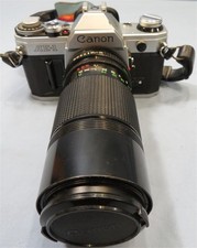 Vintage Canon AE-1, Silver 35mm Film Camera With 70-150mm Zoom Lens. Untested.