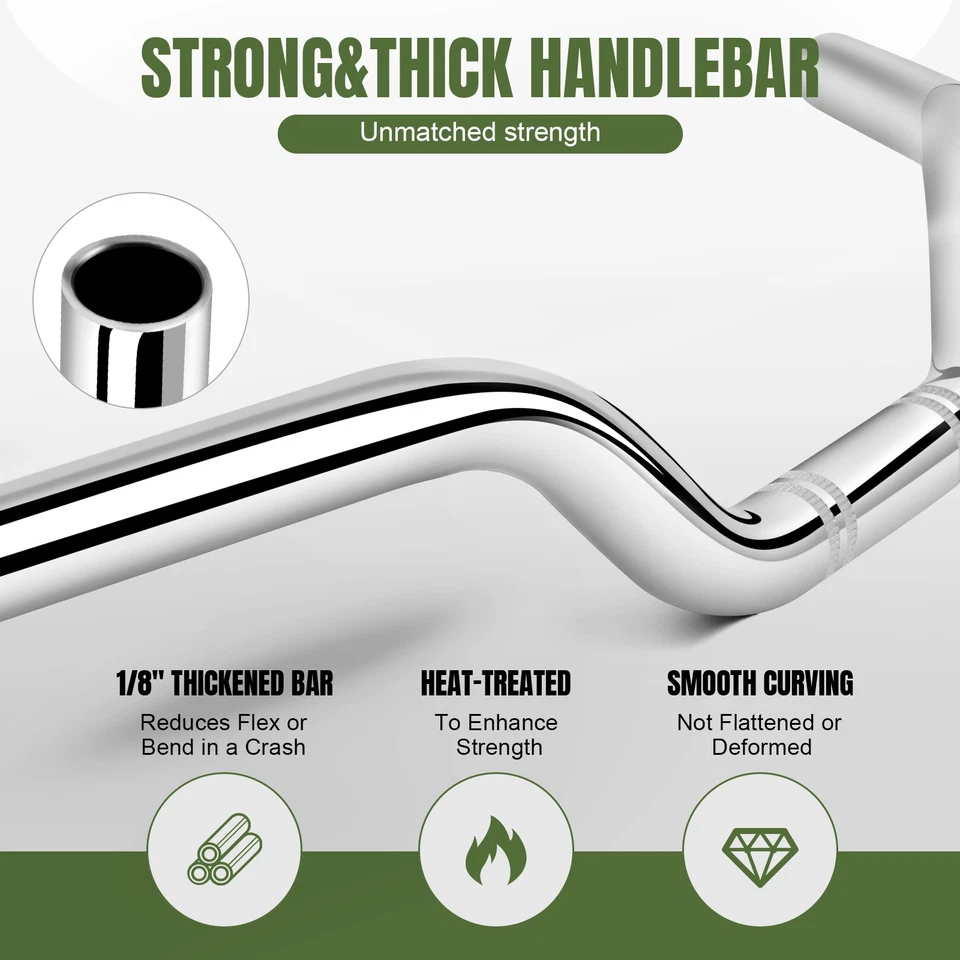 Хромированный руль мотоцикла 7/8 дюйма 22 мм трекер тяги для Suzuki GT380 GT750 - Изображение 4 из 4