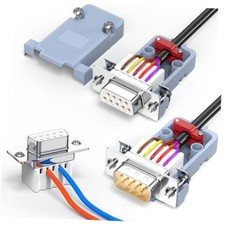 2Pack DB9 Male Femal Breakout Serial Adapters,Solderless Male Female NEW