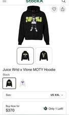 Juice Wrld x Vlone MOTY Hoodie Black Size XXL