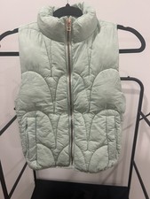 Cute Puffer Vest Girls Size 12 Blue Green Full Zip w/ Pockets Sincerely Jules
