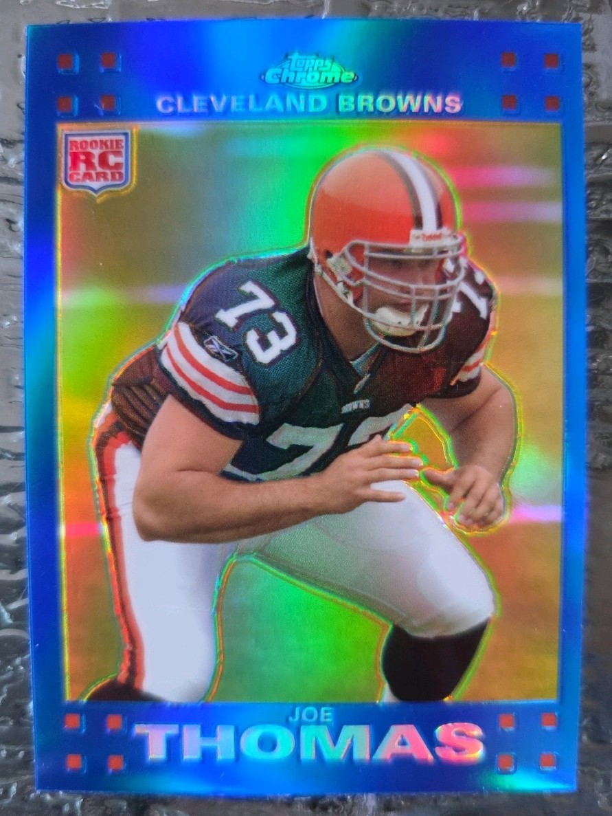 2007 Topps Chrome - Joe Thomas #TC264 Blue Refractor (RC) Cleveland Browns HoF