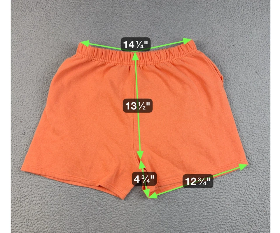 DE COLECCIÓN LEE Pantalones Cortos Sudadera Naranja Extra Grande Hecho en EE. UU. Mezcla de Algodón Cintura Elástica Foto 3 de 4