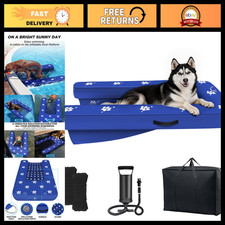 Large Inflatable Dock Platform - Non-Slip Dog Boat Ramp for Pool  Floating Fun