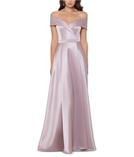 XSCAPE Womens Front Pocket Gown A-line Dress, mauve, 4