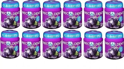 Recaldent Grape Mint Gum Bottles Dental CPP-ACP x 12 Sugar-less Pepper JP