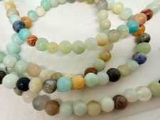 15  Strand Multicolor Stone Spacer Beads 4mm Round